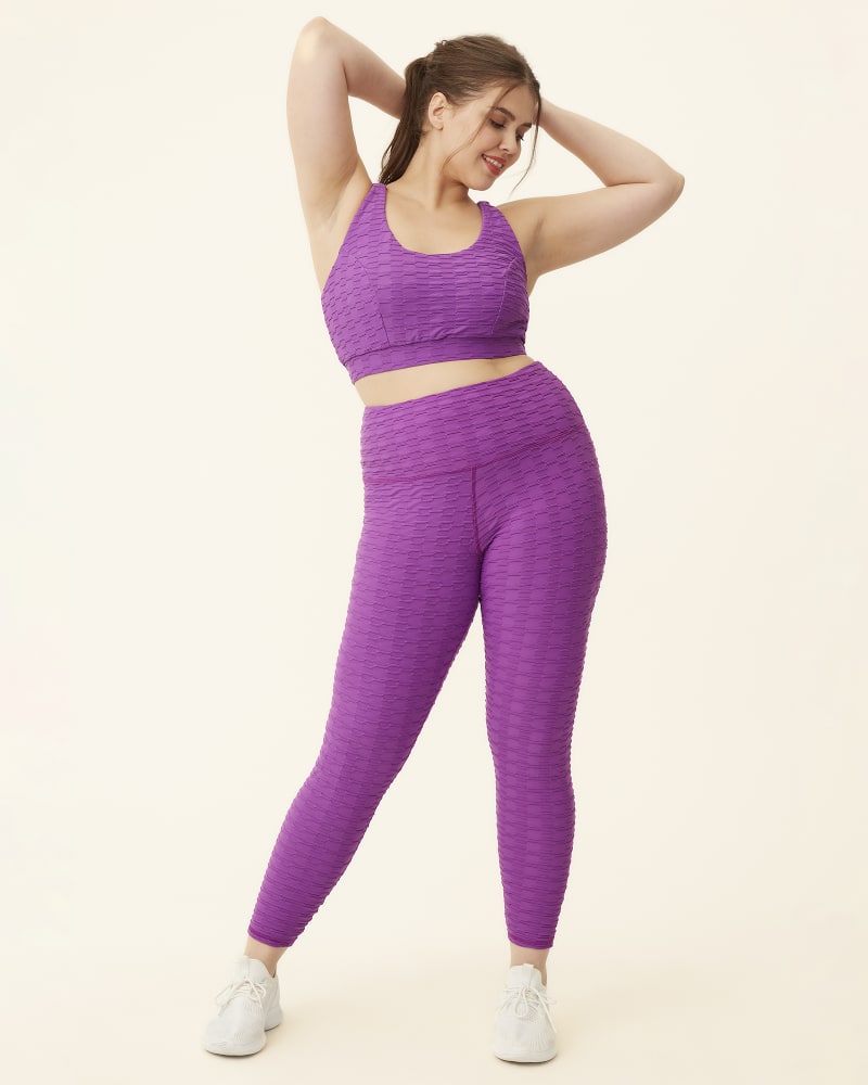 Plus size model with diamond body shape wearing Belinda High-Rise Leggings by Lola Getts | Dia&Co | dia_product_style_image_id:181649